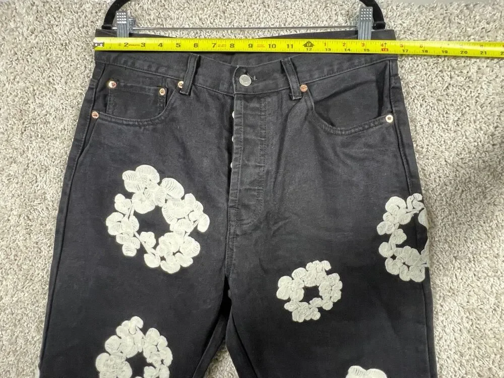 Black Denim Tears 32X32 Levi’s Cotton Wreath Jean